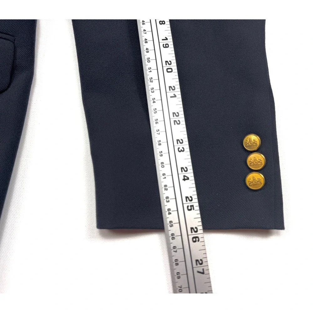 Stafford Mens 46L Navy Sport Coat Blazer Jacket Gold Buttons Classic Preppy 1797
